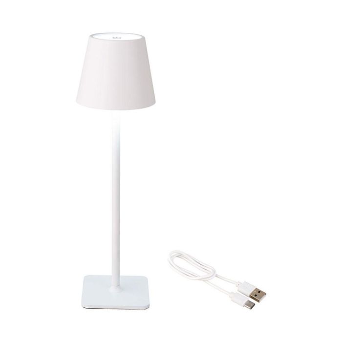 Lumineo Lámpara LED de Mesa Recargable, Regulable 63-153 Lúmenes, Selección de 3 Colores, Blanco, Ø11x37cm 0 Lumineo Lámpara LED de Mesa Recargable, Regulable 63-153 Lúmenes, Selección de 3 Colores, Blanco, Ø11x37cm 0