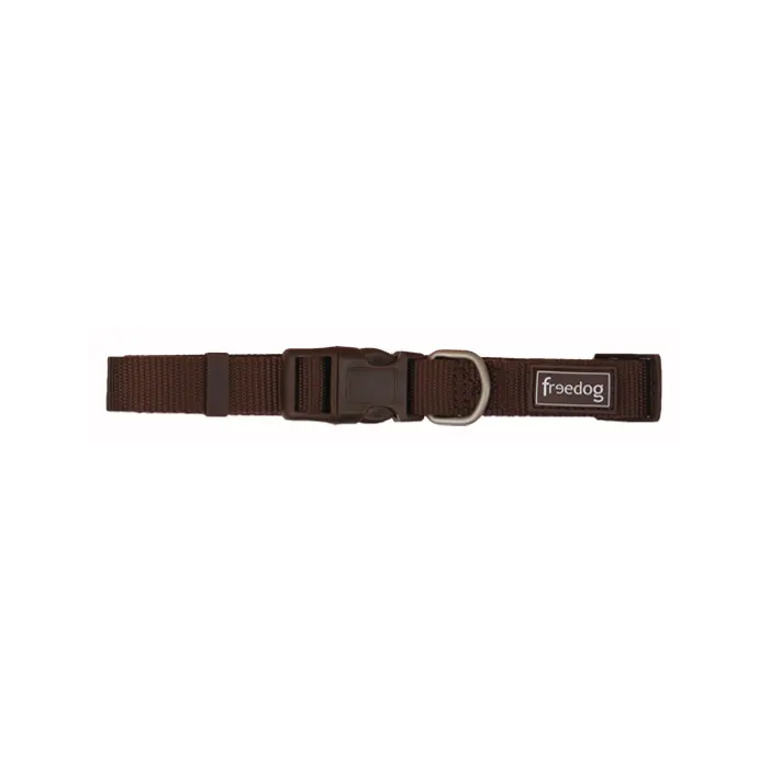 Freedog Collar de Nylon Basic Marrón 15 mm X 35-50 cm para Perro