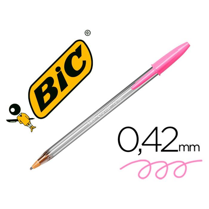 Bic Bolígrafo Cristal Fun Rosa Caja 20 Ud