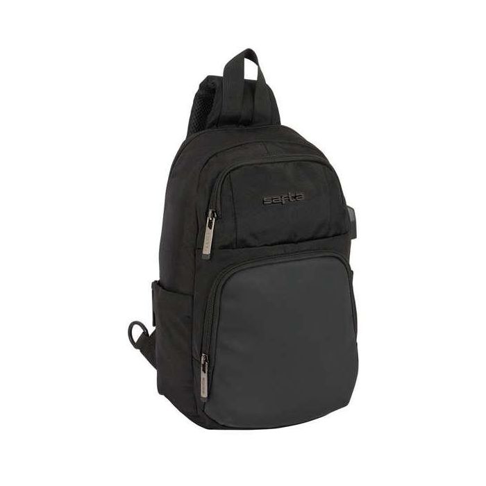 Safta Mini Mochila 1 Hombrera Tablet 11"+USB Business Black 18x34x12 cm 5