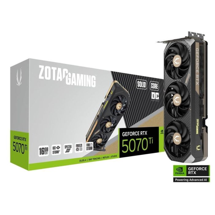 ZOTAC GAMING GeForce RTX 5070 Ti SOLID CORE OC NVIDIA 16 GB GDDR7 Tarjeta Gráfica 0 ZOTAC GAMING GeForce RTX 5070 Ti SOLID CORE OC NVIDIA 16 GB GDDR7 Tarjeta Gráfica 0