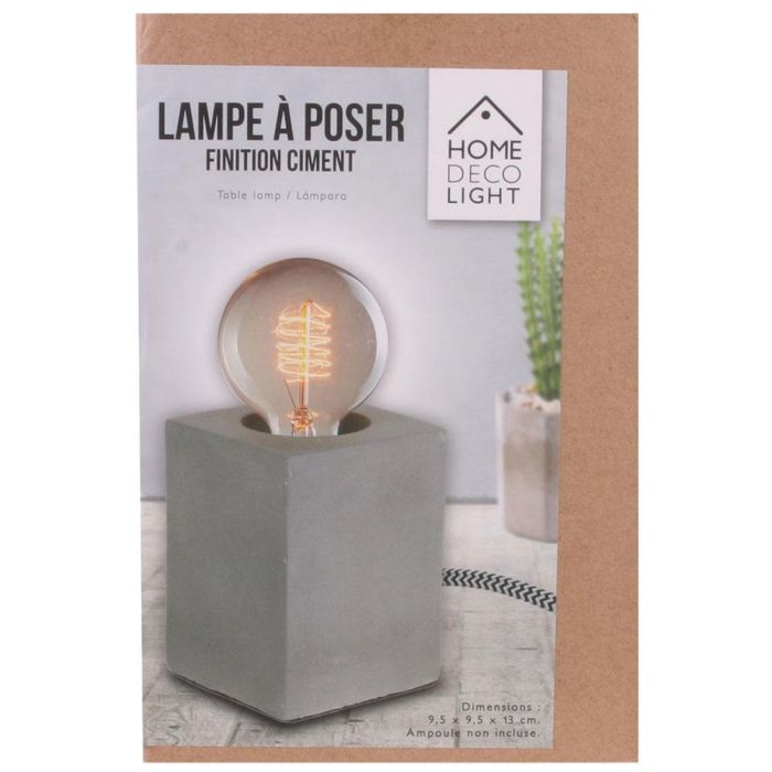 Lámpara Cemento 9,5X9,5 Home Deco Light altura 13