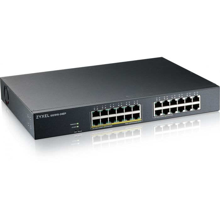 Zyxel GS1915-24EP-EU0101F Switch Gestionado 24 Puertos Gigabit, 12 PoE, 130W, Rack/Desktop, Sin Ventilador, Smart Hybrid Mode 0 Zyxel GS1915-24EP-EU0101F Switch Gestionado 24 Puertos Gigabit, 12 PoE, 130W, Rack/Desktop, Sin Ventilador, Smart Hybrid Mode 0