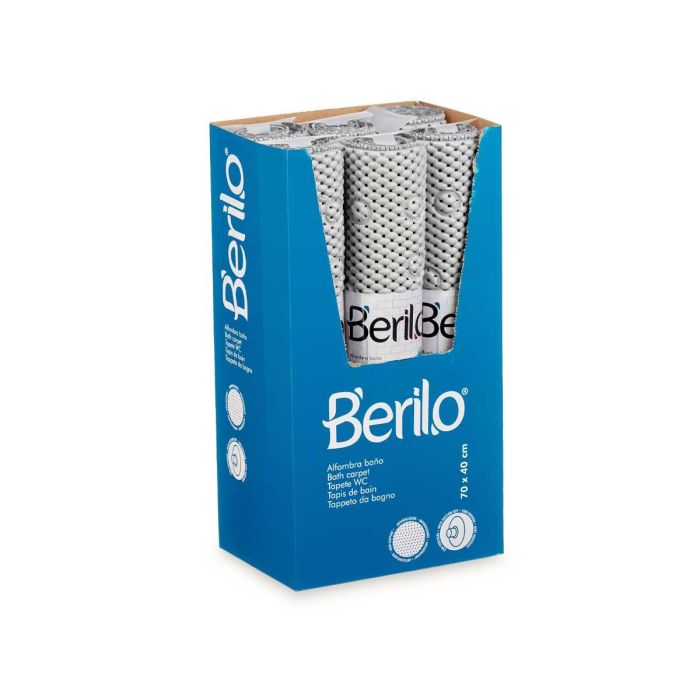 Alfombra Baño Antideslizante Goma Gris Grd Berilo 7x40x7cm (6 Unidades) 2