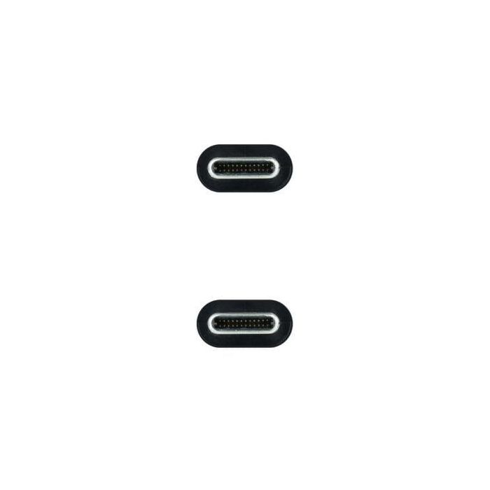 Nanocable 10.01.4101-L150 Cable USB 3.1 Gen2 Tipo-C a Tipo-C 10Gbps, 100W (5A) con E-Mark. Soporta 4K 60Hz y Thunderbolt 3, 1.5m, Negro. 2