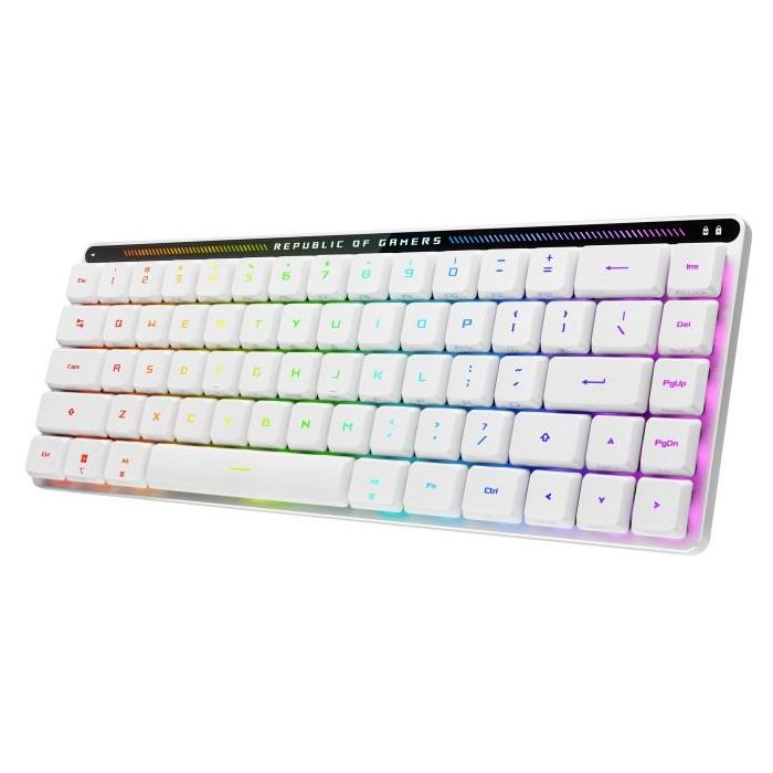 ASUS ROG Falchion RX Low Profile Teclado Inalámbrico y Alámbrico USB RF Bluetooth Óptico QWERTZ RGB Blanco para Gaming
