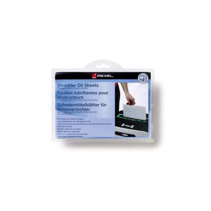 Hojas lubricante para destructora de papel Rexel Azul (12 Unidades) 2
