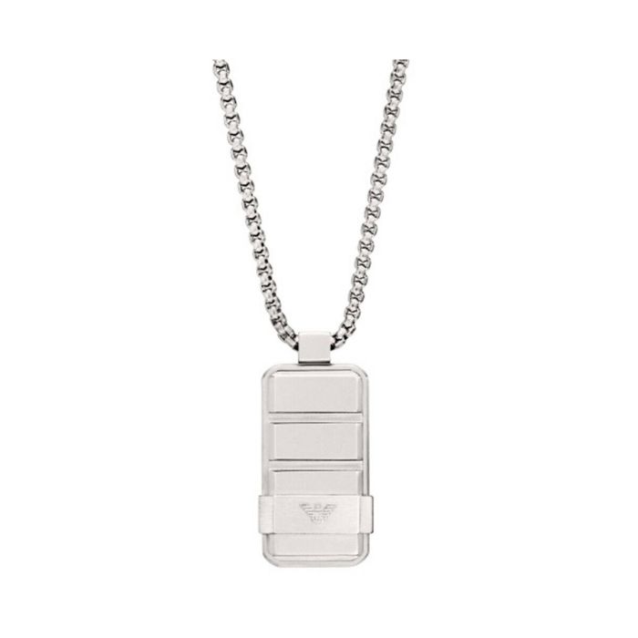 Collar Hombre Emporio Armani EGS3078040 Plateado 2