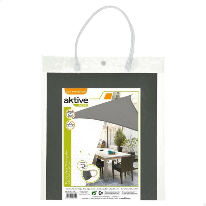 Vela de sombra Aktive Gris 500 x 0,5 x 500 cm Triangular (4 Unidades) 1 Vela de sombra Aktive Gris 500 x 0,5 x 500 cm Triangular (4 Unidades) 1