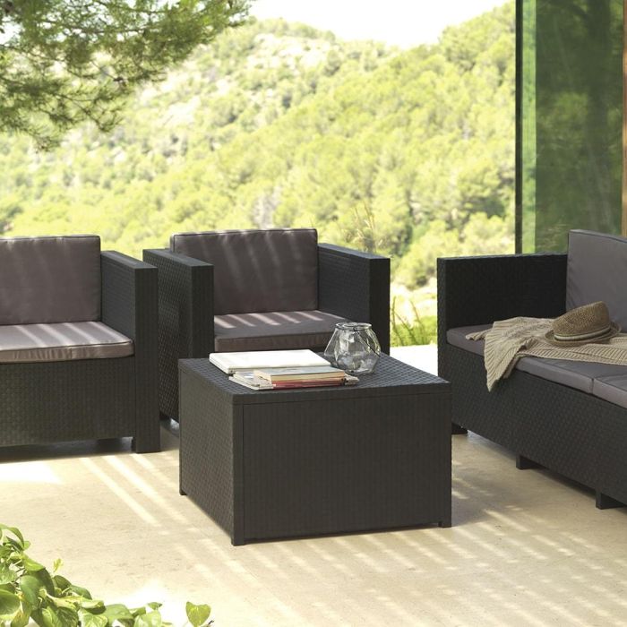 Muebles de Jardín SP Berner Diva Tropea Antracita Gris oscuro (4 Piezas) 1