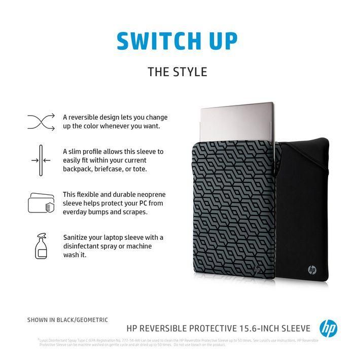 HP Funda Reversible 15.6" Geo para Portátil de Protección contra Golpes y Arañazos 4