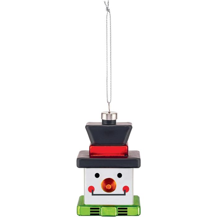 Alessi SNOW CUB Bola de Navidad GJ02 3 - Vidrio soplado decorado a mano, diseño por Marcello Jori y Massimo Giacon Alessi SNOW CUB Bola de Navidad GJ02 3 - Vidrio soplado decorado a mano, diseño por Marcello Jori y Massimo Giacon