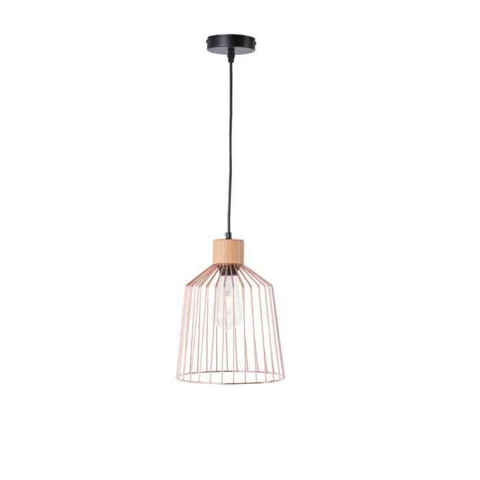 Lámpara Colgante Turkistan SKD-P80048 de Metal y Madera, Estilo Nórdico, Diseño Único para Bombilla LED E27, Cable Ajustable 4 Lámpara Colgante Turkistan SKD-P80048 de Metal y Madera, Estilo Nórdico, Diseño Único para Bombilla LED E27, Cable Ajustable 4