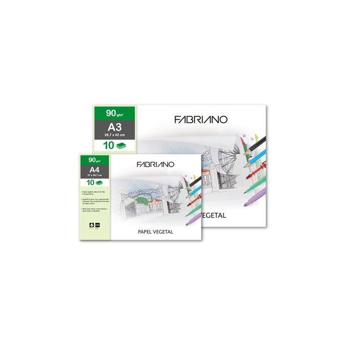 Lamina Papel Vegetal Fabriano A3 90 Gr. Bolsa De 12