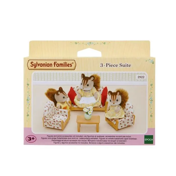 Sylvanian Families 4464 Set de Sala de Estar con Sofá, 2 Sillones y Mesa, Juguete para Niñas a partir de 4 Años 2 Sylvanian Families 4464 Set de Sala de Estar con Sofá, 2 Sillones y Mesa, Juguete para Niñas a partir de 4 Años 2