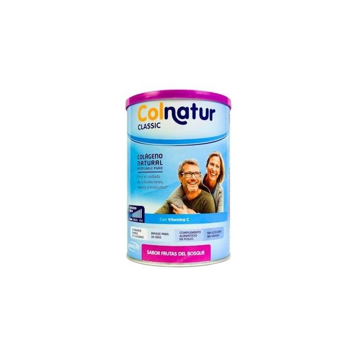 Colnatur Classic Colágeno Hidrolizado Frutas Del Bosque 300g con Vitamina C para Huesos, Piel y Articulaciones