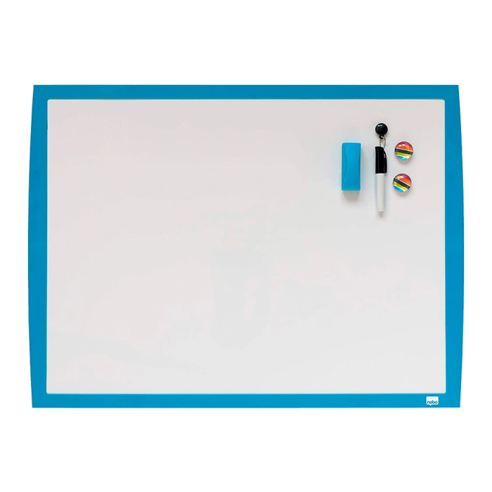 Pizarra Blanca Magnetica Nobo 430X585 Mm + Rotulador + Imanes + Borrador Marco Fucsia 1