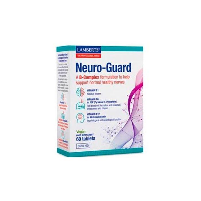 LAMBERTS Neuro Guard Vitaminas B1, B6 y B12 metiladas 60 comprimidos para sistema nervioso, cansancio y fatiga