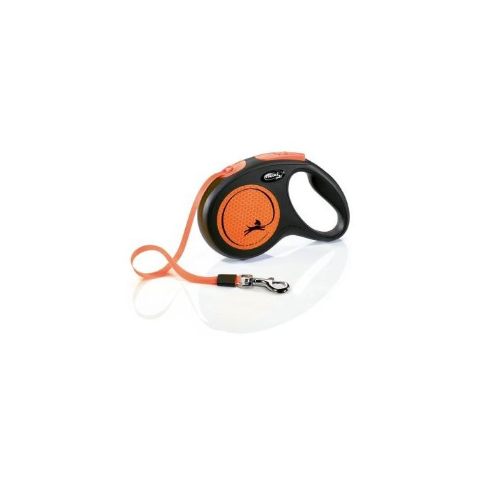 Correa para Perro Flexi NEW NEON 5 m Naranja Talla M