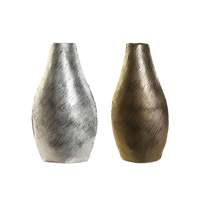 Jarron Moderno DKD Home Decor Dorado Plateado 13 x 40.5 x 22 cm (2 Unidades) 1 Jarron Moderno DKD Home Decor Dorado Plateado 13 x 40.5 x 22 cm (2 Unidades) 1