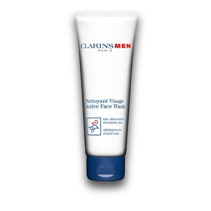 Clarins MEN Limpiador Facial en Gel para Hombre 125 ml - Piel Limpia, Fresca y Tonificada, Calma Post-Afeitado, Todo Tipo Pieles