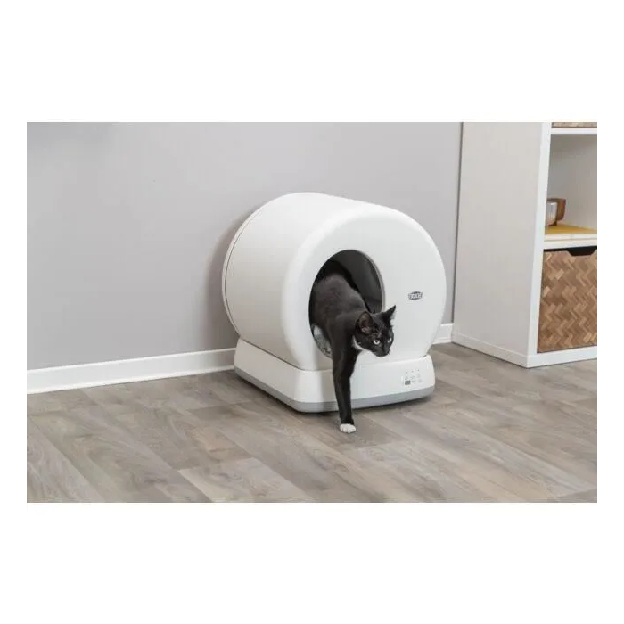 TRIXIE 4011905400402 Caja de Arena Autolimpiante Plástico 53 × 55,5 × 52 cm Blanco