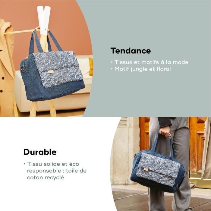 Bolso cambiador Babymoov Day to Day - Moderno y funcional, Capacidad 23L, Muchos bolsillos, 6 accesorios incluidos, Palma 4 Bolso cambiador Babymoov Day to Day - Moderno y funcional, Capacidad 23L, Muchos bolsillos, 6 accesorios incluidos, Palma 4