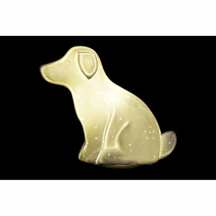 DKD Home Decor Lámpara Sobremesa Quitamiedos Kids LED Porcelana Blanco 25W Perro E14 220V 10 x 19 x 25 cm 3 DKD Home Decor Lámpara Sobremesa Quitamiedos Kids LED Porcelana Blanco 25W Perro E14 220V 10 x 19 x 25 cm 3