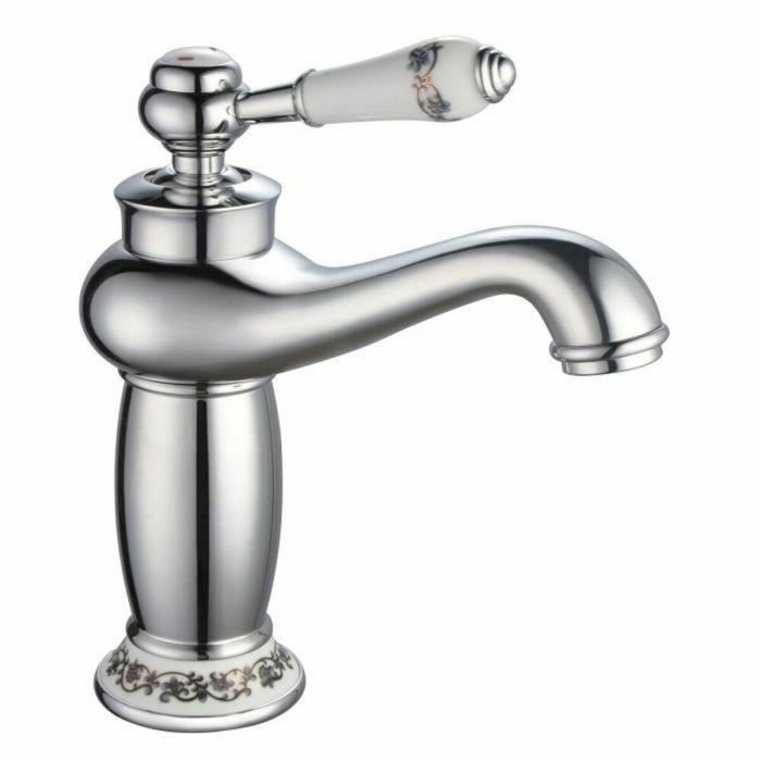 ROUSSEAU Mezclador monomando de lavabo MARPLE cromo con ahorro de agua, cartucho cerámico y latón