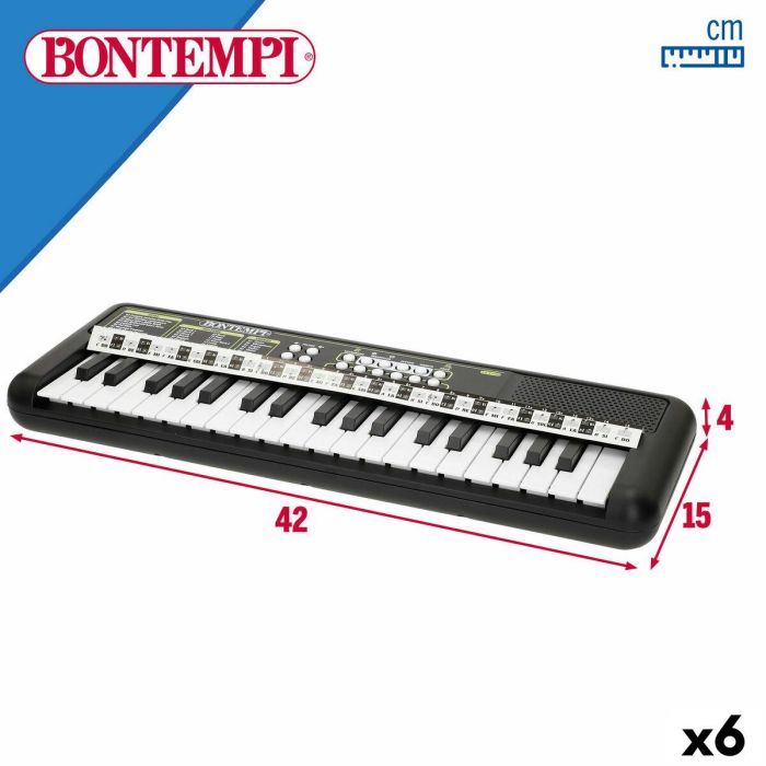 Teclado 37 Teclas Bontempi 42 x 4 x 15 cm (6 Unidades) 16 Teclado 37 Teclas Bontempi 42 x 4 x 15 cm (6 Unidades) 16