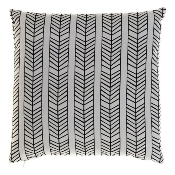 Cojin Boho DKD Home Decor Blanco Negro 43 x 43 cm