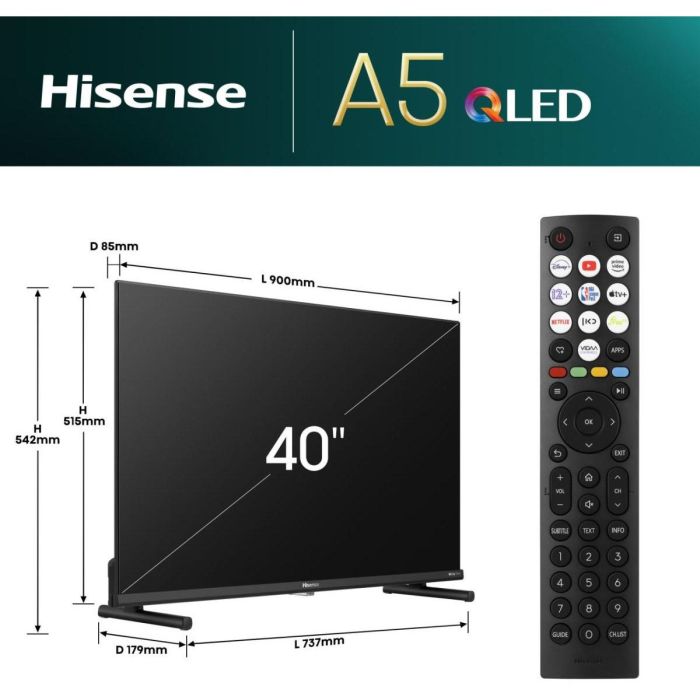 Hisense 40A5NQ Televisor Inteligente 40 Pulgadas FHD 1