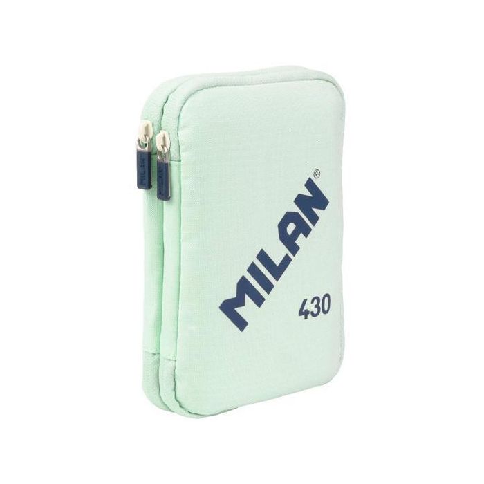 Milan Plumier Escolar 2 Pisos con Contenido Completo (36 Piezas) Serie 430 Verde. Tejido Ripstop de Poliéster Resistente. Milan Plumier Escolar 2 Pisos con Contenido Completo (36 Piezas) Serie 430 Verde. Tejido Ripstop de Poliéster Resistente.