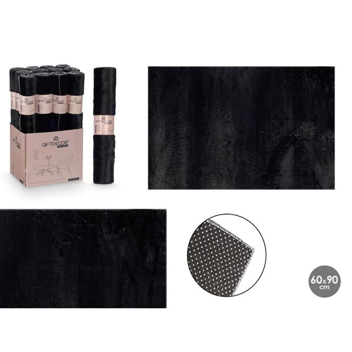 Alfombra Soft Negro 60X90Cm Giftdecor (12 Unidades) Alfombra Soft Negro 60X90Cm Giftdecor (12 Unidades)