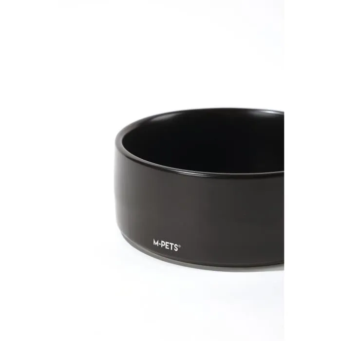 M Pets Cuencos de cerámica con soporte de bambú 2x350 ml OPERA Negro 2