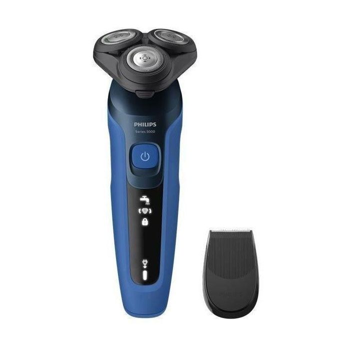 Philips SHAVER Series 5000 S5466/17 Afeitadora Eléctrica Rotativa, Uso en Seco y Húmedo, Recortadora Integrada, Negro/Azul 0 Philips SHAVER Series 5000 S5466/17 Afeitadora Eléctrica Rotativa, Uso en Seco y Húmedo, Recortadora Integrada, Negro/Azul 0