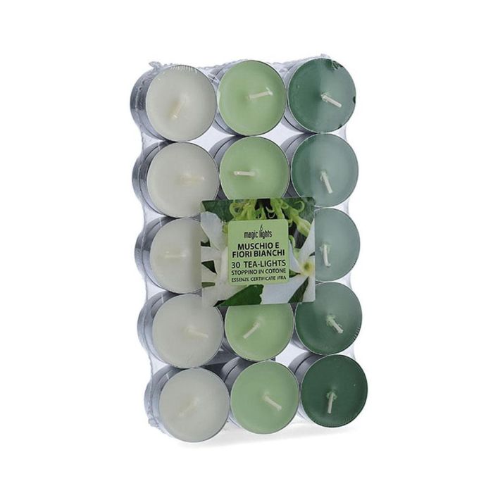 Magic Lights Pack 30 velas perfumadas aroma musk-flores blancas 3,7cm