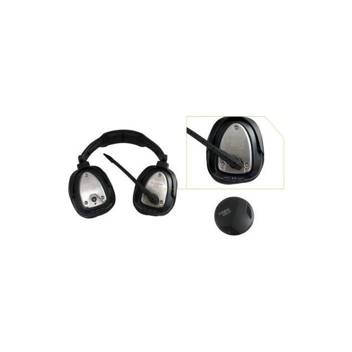 AURICULAR CON MICRÓFONO INALÁMBRICO KEEP-OUT HXAIR - 7.1 - 2.4GHZ - DRIVERS 40MM - BATERÍA 1100MAH - TRANSMISOR ALCANCE 10M - PARA PC/PS3/PS4/XBOX 1
