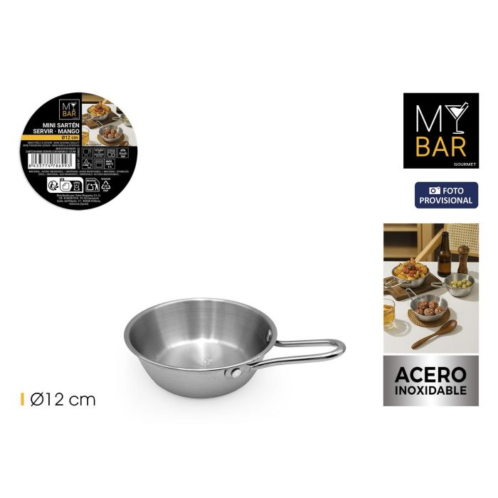 Inde Sartén Mini para Servir con Mango - 12 cm (24 Unidades)