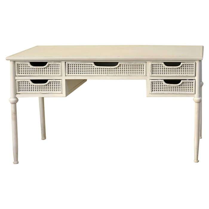 Escritorio Home ESPRIT Blanco Metal 122 x 50 x 76 cm