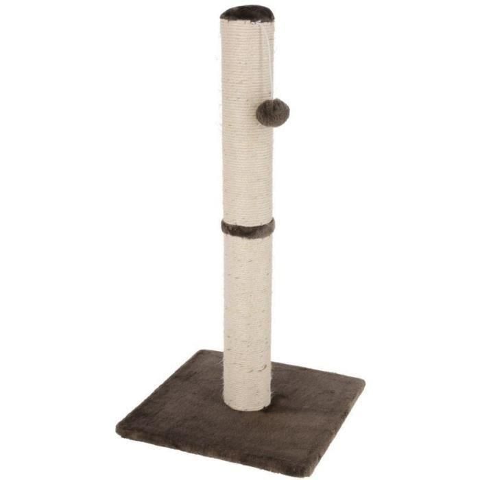 Kerbl Rascador para Gatos Scratch Tube Opal Maxi, 78cm de Alto, Poste de Sisal Ø9cm, Base 38x38cm, Gris