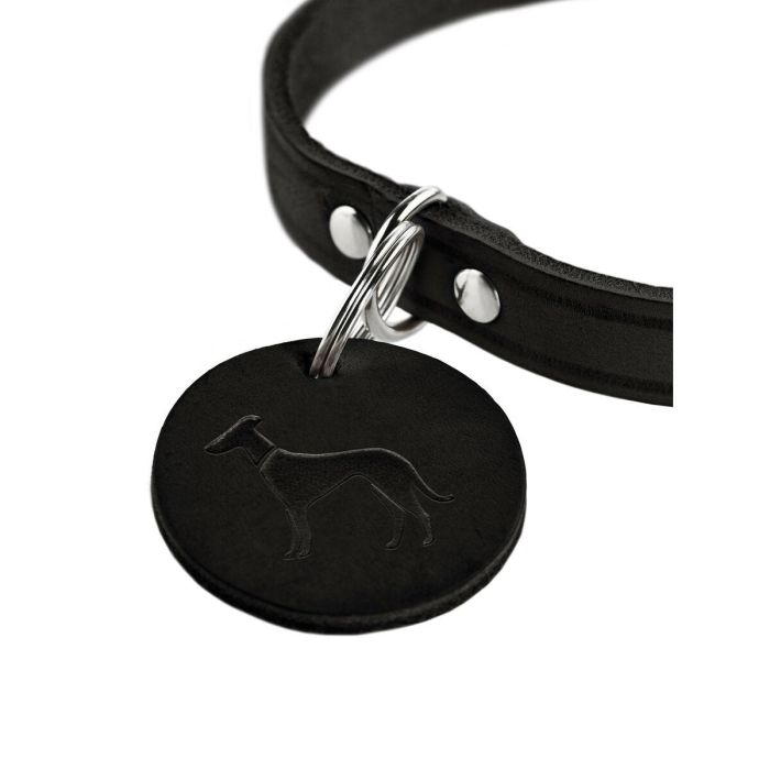 Hunter Collar para Perro Aalborg L Cuero Vacuno Robusto y Elegante Cuello 45-55 cm Negro 1