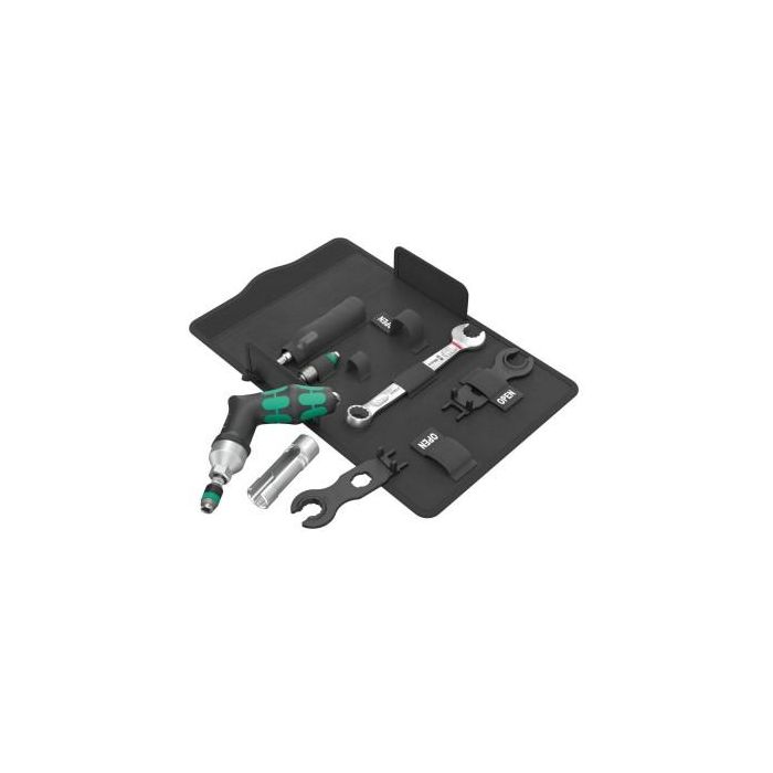 Wera 9524 Juego de Herramientas de Montaje Fotovoltaico, 7 Piezas para Instalación Solar, en Funda de Transporte