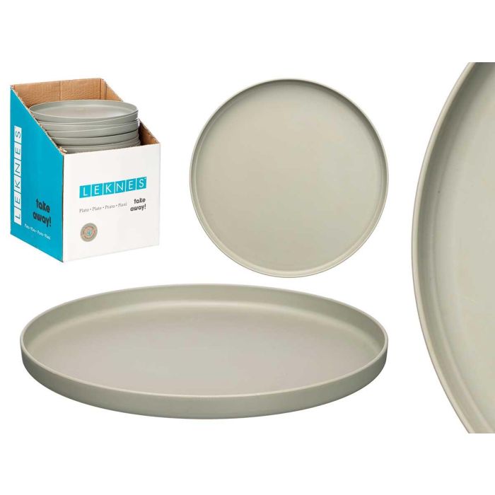Plato Llano 25Cm Diam Gris Leknes (24 Unidades) Plato Llano 25Cm Diam Gris Leknes (24 Unidades)