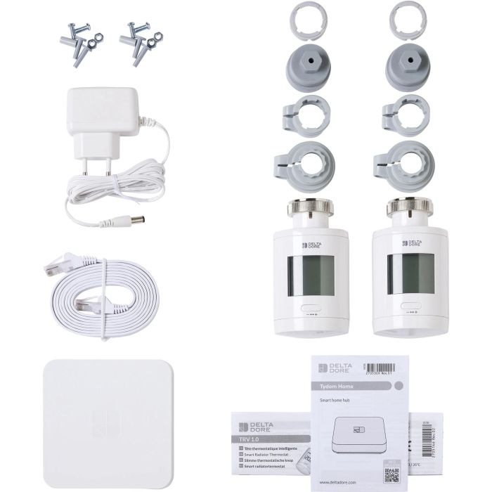 Delta Dore 6050664 Válvulas Termostáticas para Radiador y Caja de Conexiones - Paquete Conectado TRV 1.0 4