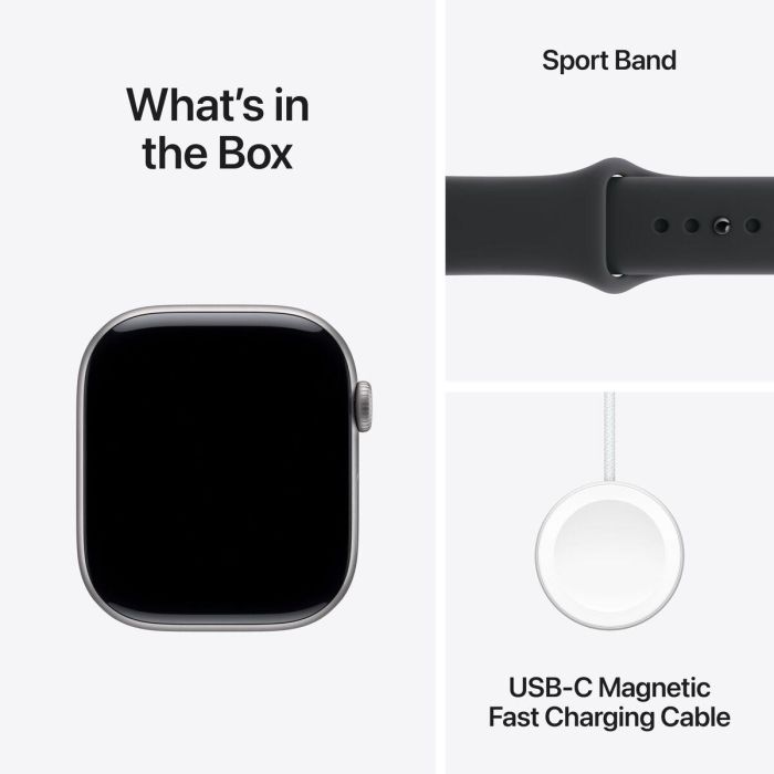 Apple Watch Series 11 GPS MEV04ZRA - 46 mm Caja de Aluminio Gris Espacial con Correa Deportiva Negra S/M 1