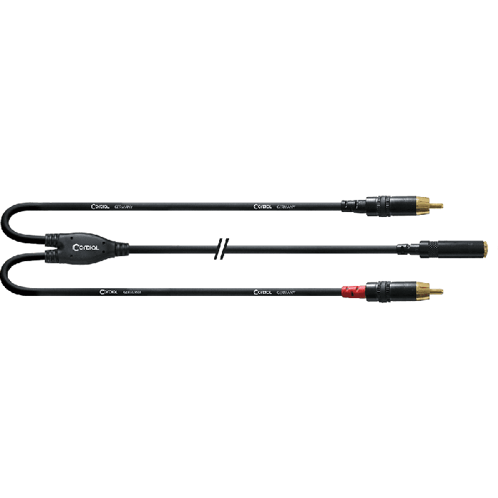 Cable Y Minijack Hembra Stereo/2 Rca 30 Cm Cable Y Minijack Hembra Stereo/2 Rca 30 Cm