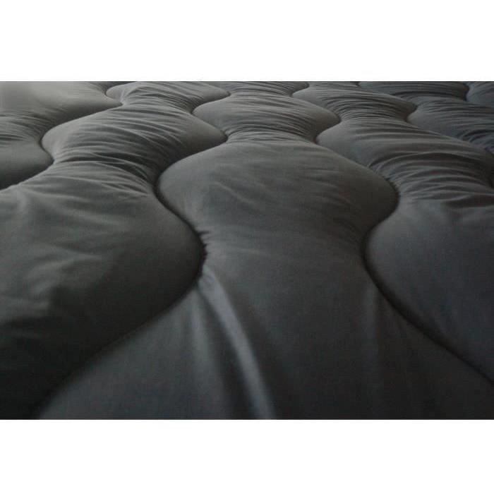 Edredón bicolor ABEIL - 140 x 200 cm - Blanco y gris 2 Edredón bicolor ABEIL - 140 x 200 cm - Blanco y gris 2