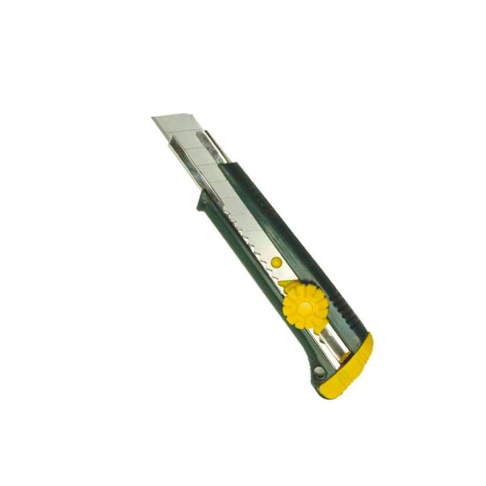 Mota Herramientas Cúter plástico hoja de 18mm con traba a rueda modelo C118 0 Mota Herramientas Cúter plástico hoja de 18mm con traba a rueda modelo C118 0