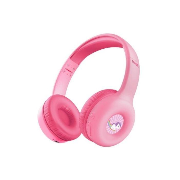 Trust 25274 Auriculares Inalámbricos Nouna Kids para Niños con Micrófono, Límite 85 dB, 15h Batería, Plegables, Rosa 0 Trust 25274 Auriculares Inalámbricos Nouna Kids para Niños con Micrófono, Límite 85 dB, 15h Batería, Plegables, Rosa 0
